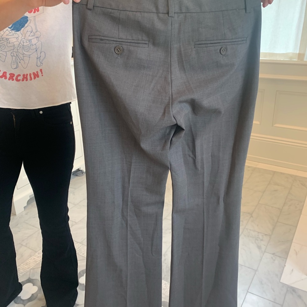 Grey wide leg dress pants from Theory